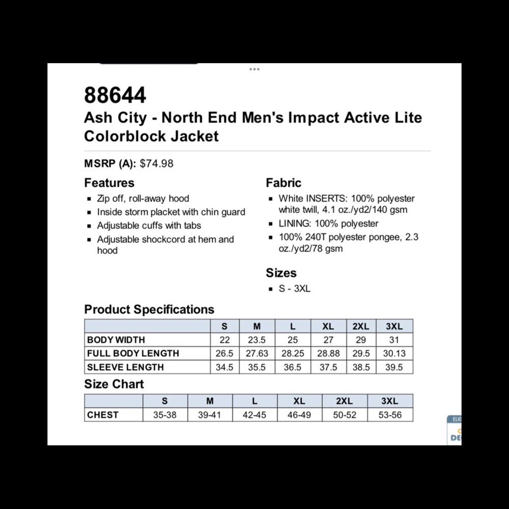 Active Lite Colour Block Water Resistant Spring Jacket - Picture 6 of 6